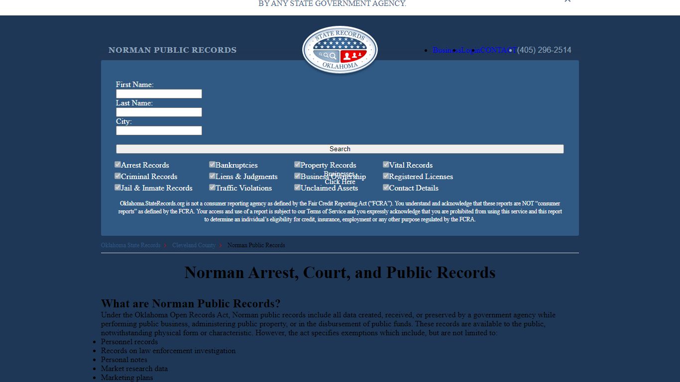 Norman Arrest and Public Records | Oklahoma.StateRecords.org